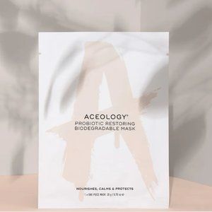 Aceology Probiotic Restoring Biodegradable Facial Mask 4 Pack NWT